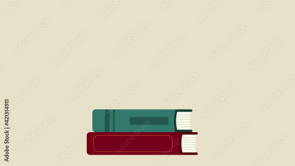 Books disappearing one by one from a pile. Selling books concept illustraed animation. Cartoon video of text books descenting. Books disappearing one by one from a pile. Selling books concept illustraed animation. Cartoon video of text books descenting.