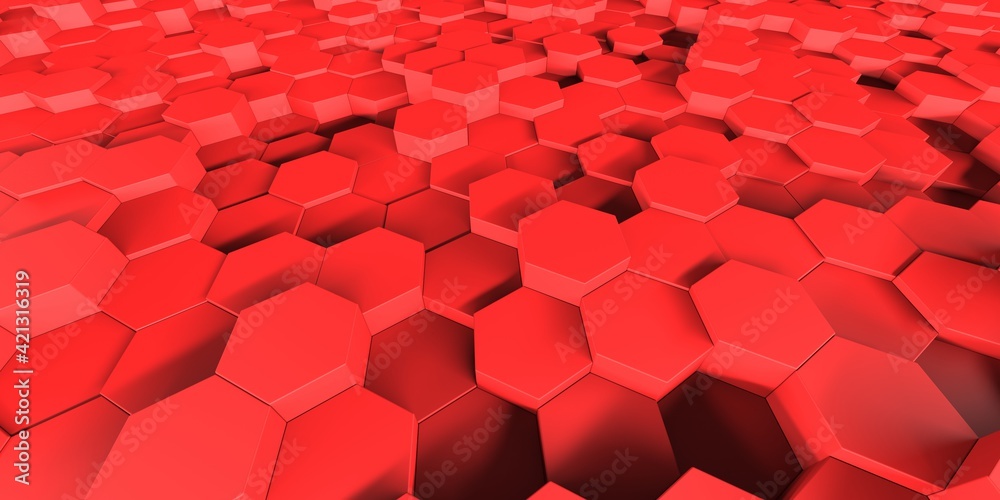 Hexagon Abstract Red Bricks Background Hexagon Abstract Red Bricks Background