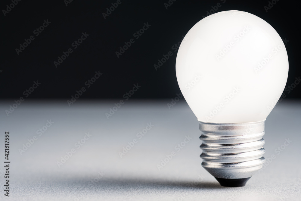 Small light bulb with copy space Small light bulb with copy space