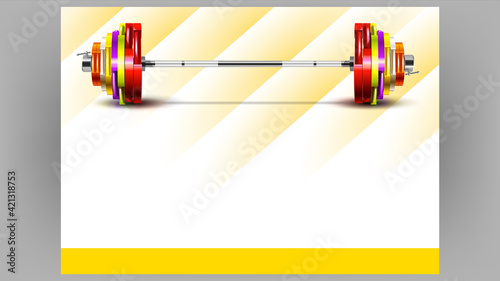 Fitness Center Sportive Advertising Banner Vector Illustration