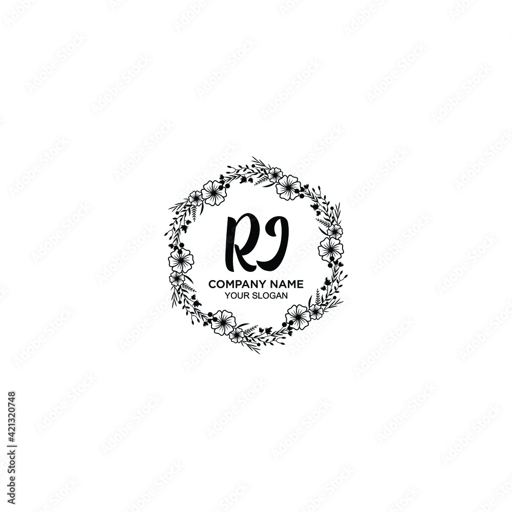 RJ initial letters Wedding monogram logos, hand drawn modern minimalistic and frame floral templates RJ initial letters Wedding monogram logos, hand drawn modern minimalistic and frame floral templates