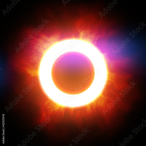 Eclipse of the sun with corona