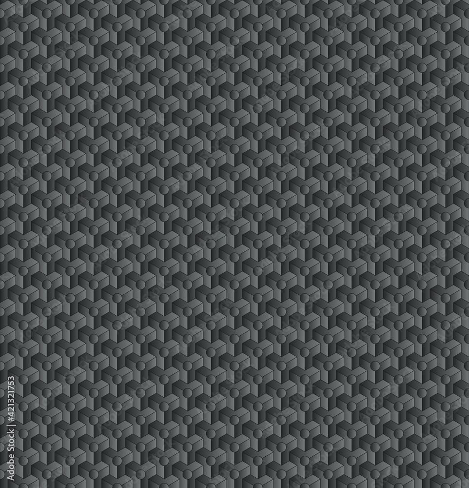 Tapete, Hintergrund nahtlos - Quadrat in Quadrat mit Kreis