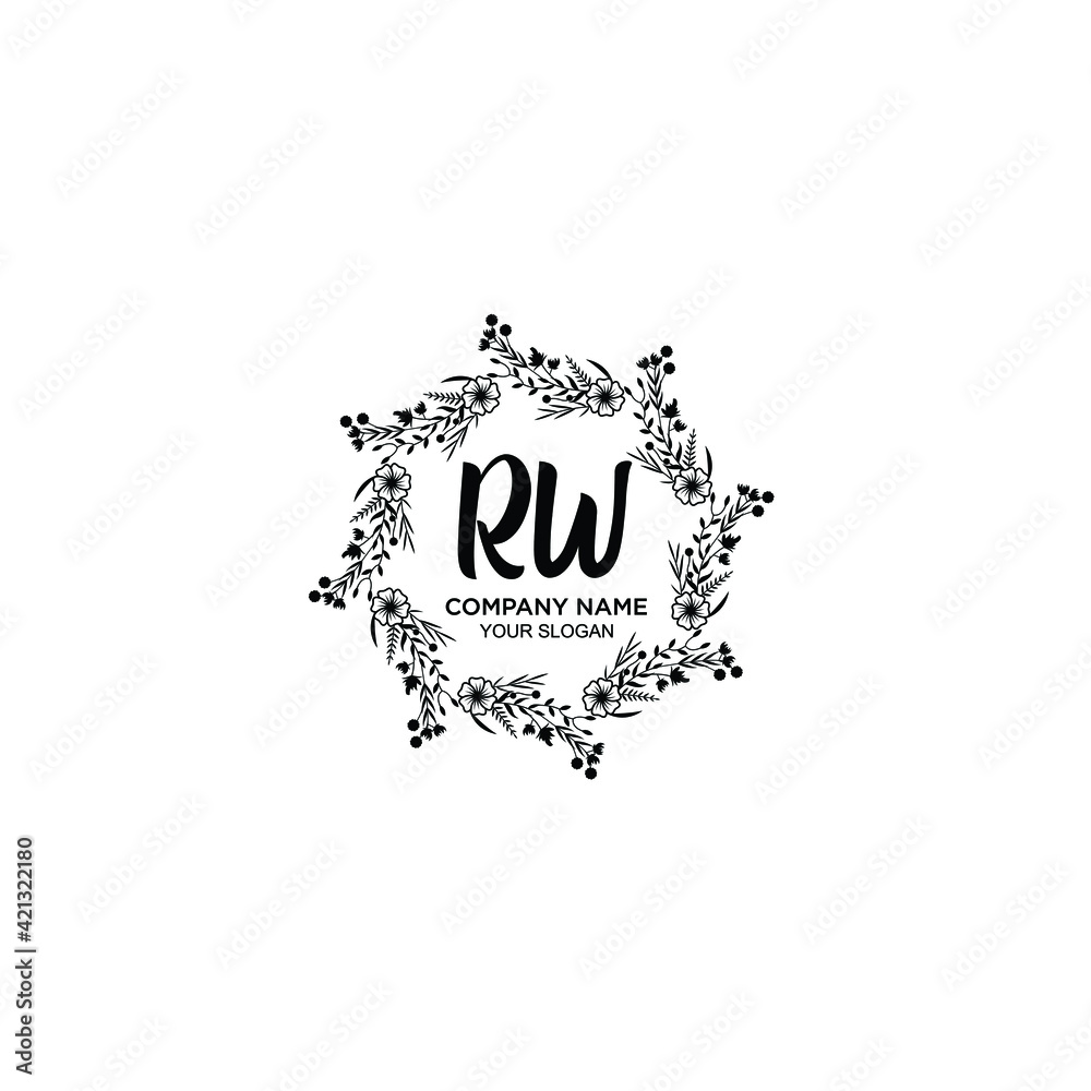 RW initial letters Wedding monogram logos, hand drawn modern minimalistic and frame floral templates RW initial letters Wedding monogram logos, hand drawn modern minimalistic and frame floral templates
