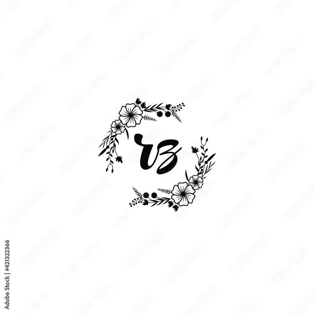 RZ initial letters Wedding monogram logos, hand drawn modern minimalistic and frame floral templates RZ initial letters Wedding monogram logos, hand drawn modern minimalistic and frame floral templates