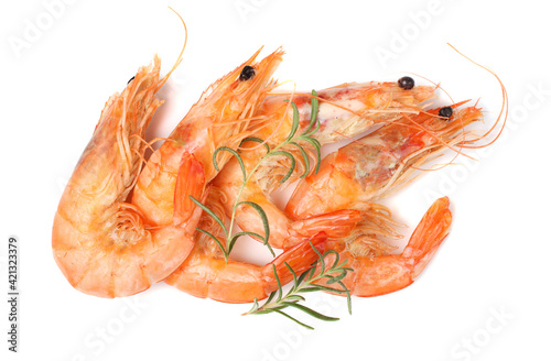 fresh cooked shrimps