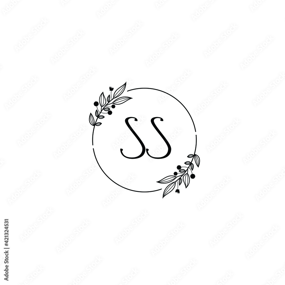 SS initial letters Wedding monogram logos, hand drawn modern minimalistic and frame floral templates SS initial letters Wedding monogram logos, hand drawn modern minimalistic and frame floral templates