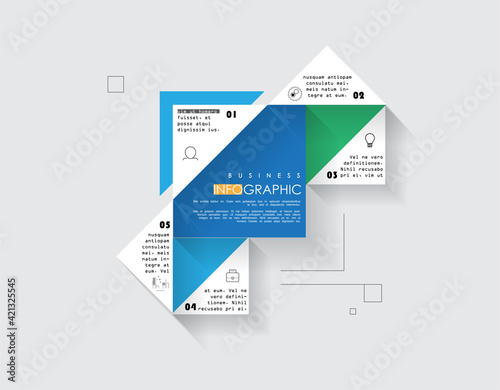 Modern abstract geometric background with various rounded linear shapes. Vector illustration of dynamic composition.