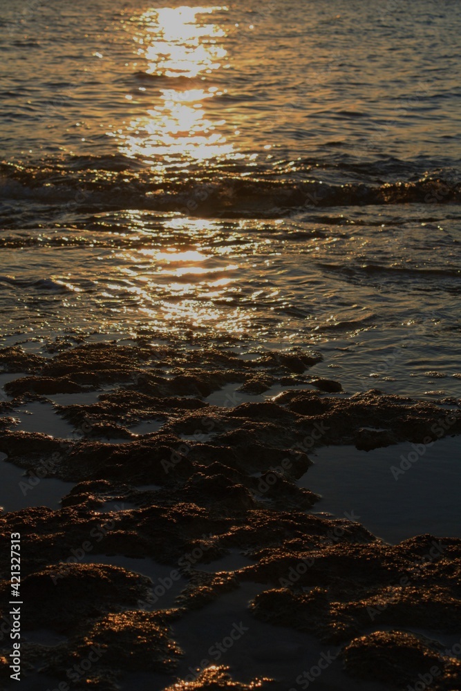 Fototapeta premium sunset over water