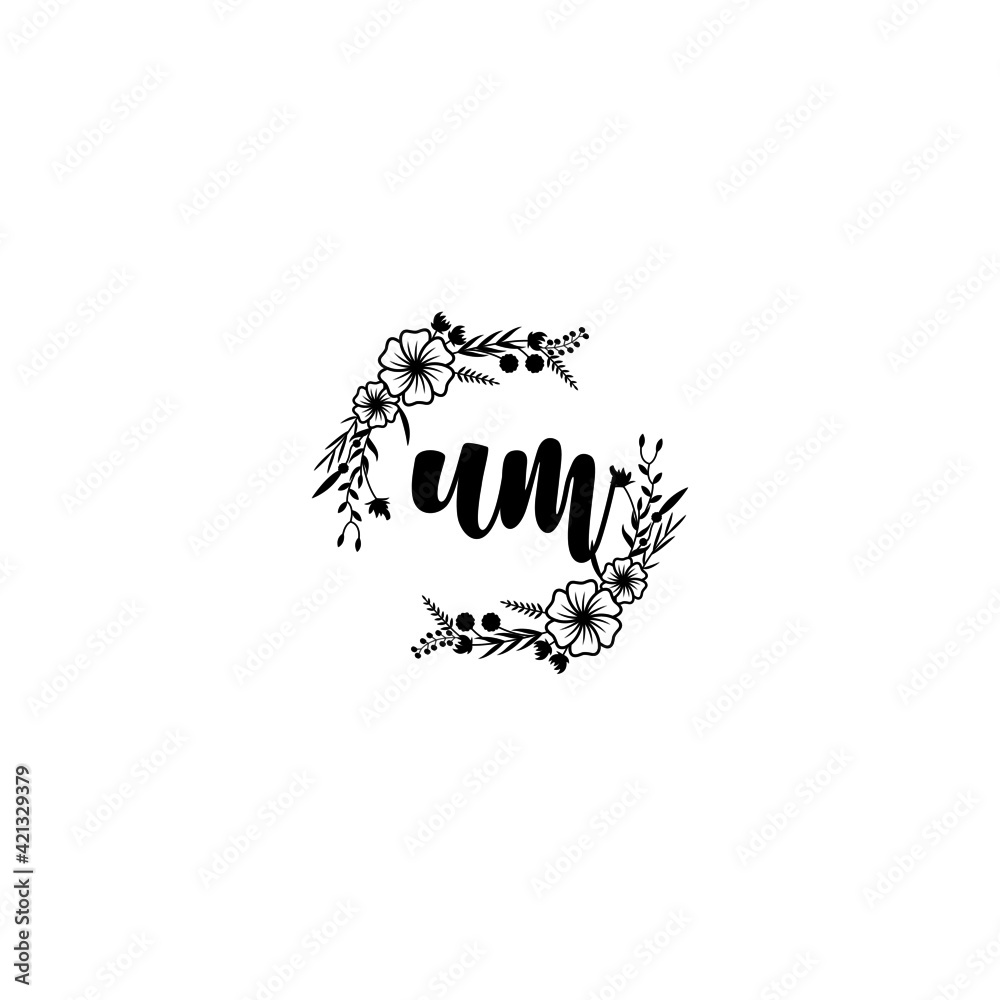 UM initial letters Wedding monogram logos, hand drawn modern minimalistic and frame floral templates UM initial letters Wedding monogram logos, hand drawn modern minimalistic and frame floral templates