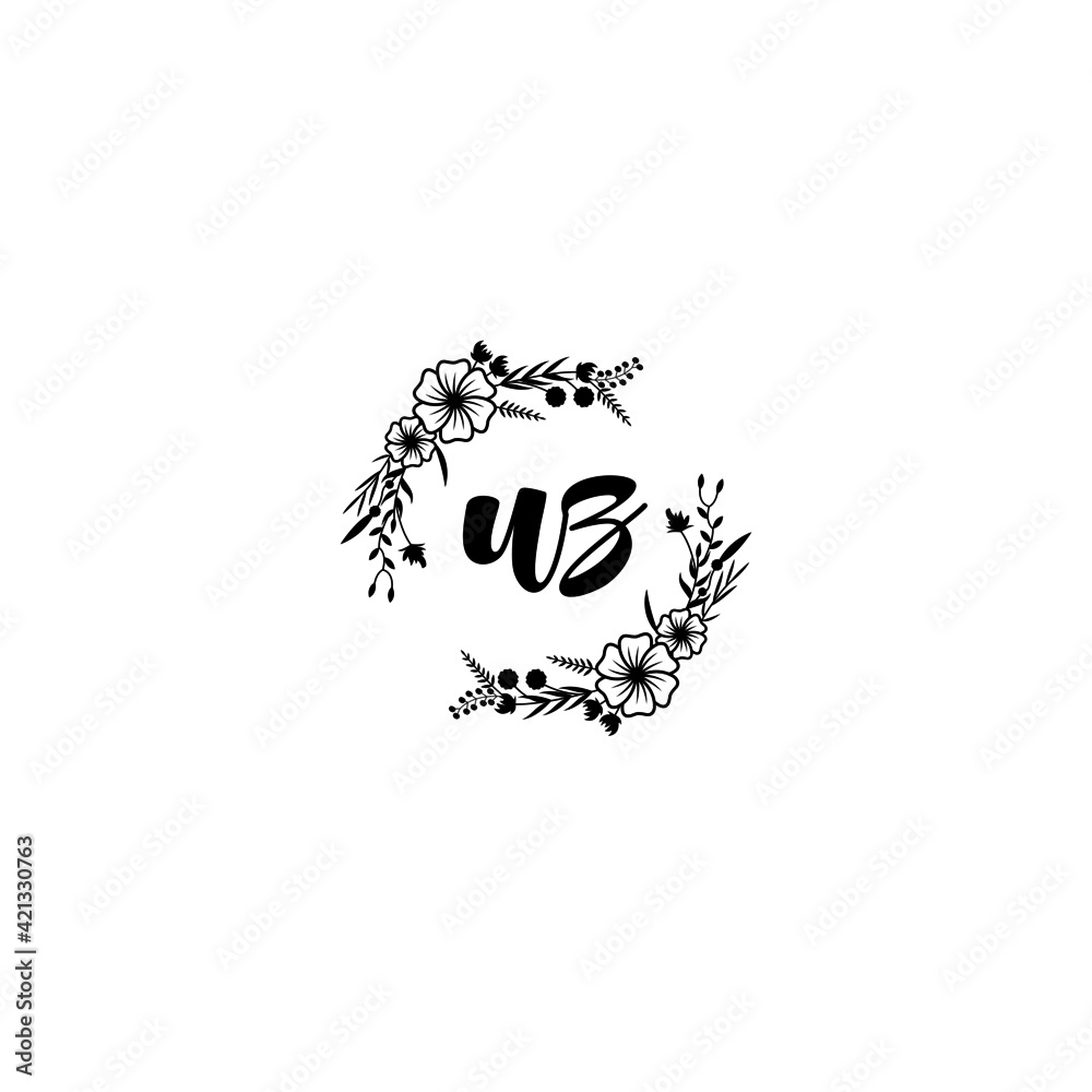 UZ initial letters Wedding monogram logos, hand drawn modern minimalistic and frame floral templates UZ initial letters Wedding monogram logos, hand drawn modern minimalistic and frame floral templates