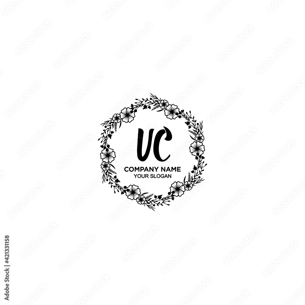 VC initial letters Wedding monogram logos, hand drawn modern minimalistic and frame floral templates VC initial letters Wedding monogram logos, hand drawn modern minimalistic and frame floral templates