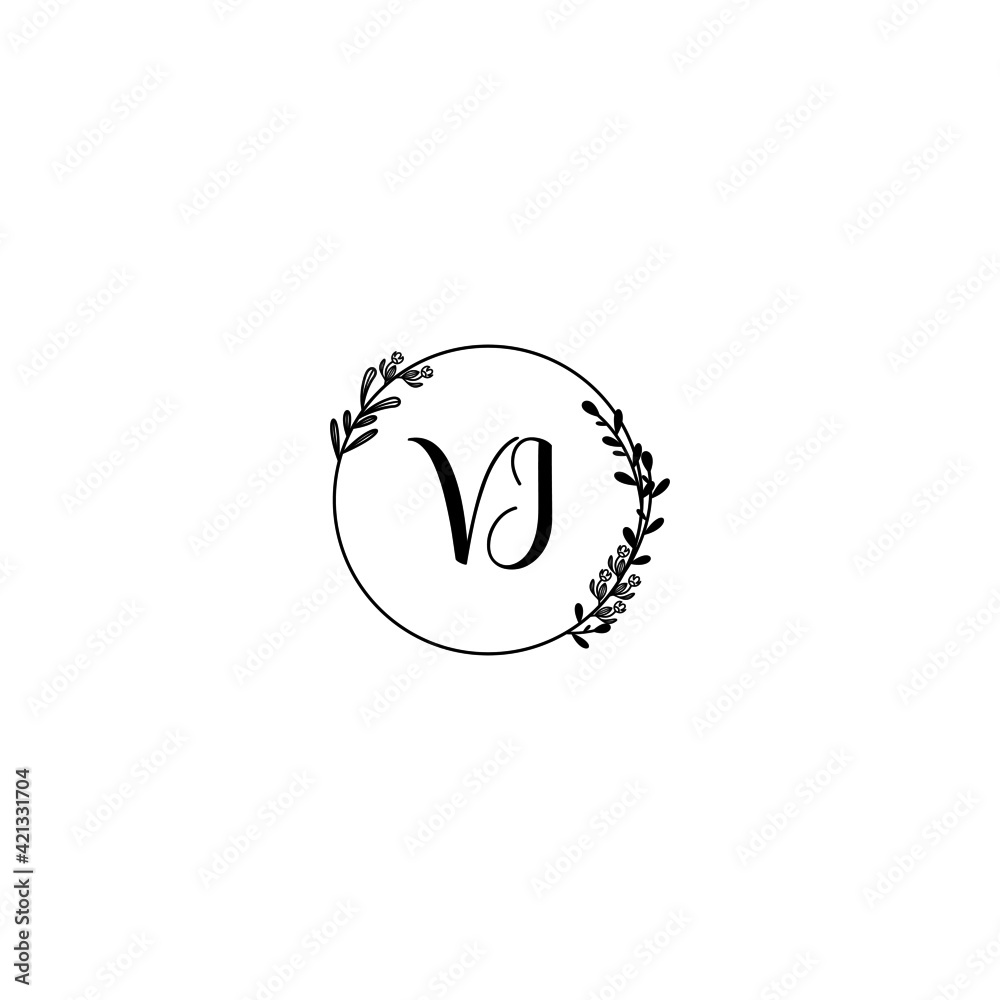 VI initial letters Wedding monogram logos, hand drawn modern minimalistic and frame floral templates VI initial letters Wedding monogram logos, hand drawn modern minimalistic and frame floral templates