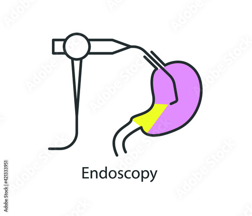 endoscopy icon isolated on white background for your web and mobile app design.