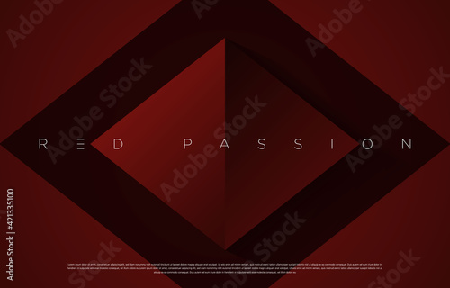 Red Passion abstract geometric background design. For cover design, book design, presentation template, website, poster, flyer, advertising, brochure, brand identity etc. Vector EPS 10