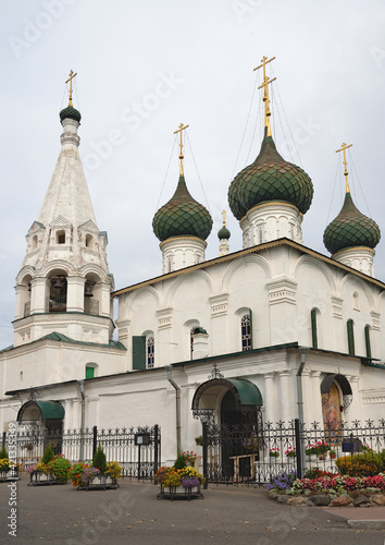 Church of Savior on city (Spasa na gorodu) of 17th century on Kotoroslnaya embankment, Golden ring of Russia, Yaroslavl, Russia photo