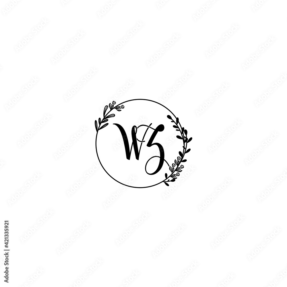 WZ initial letters Wedding monogram logos, hand drawn modern minimalistic and frame floral templates WZ initial letters Wedding monogram logos, hand drawn modern minimalistic and frame floral templates