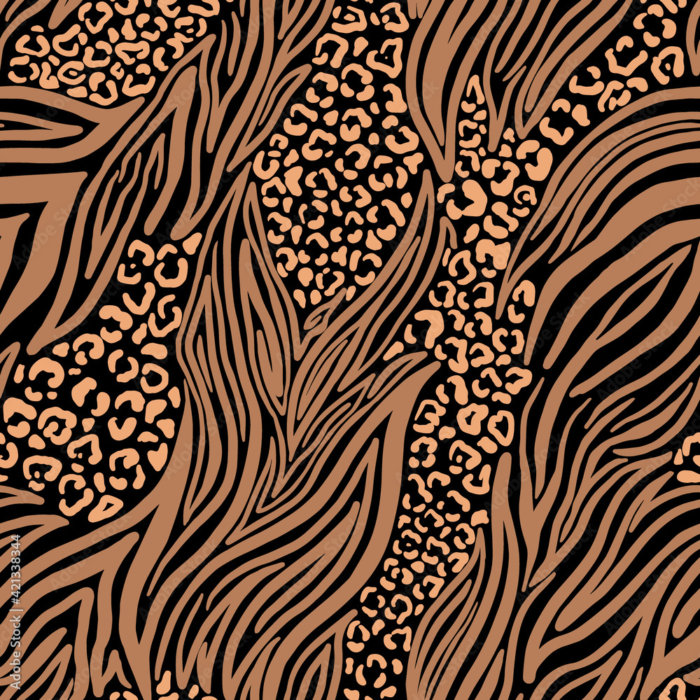 Zebra and leopard skin. Zebra and leopard skin.