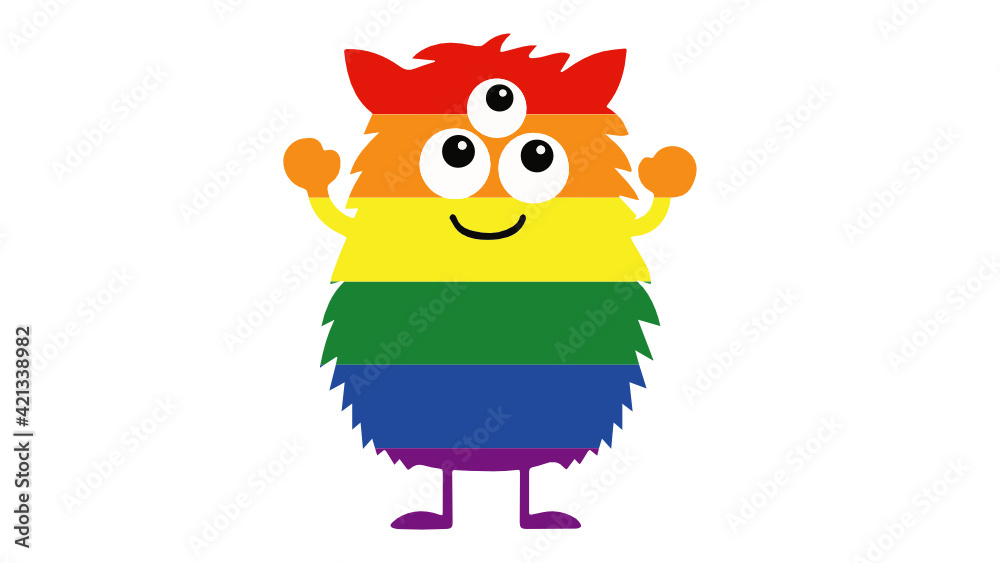 Monster LGBT Flag Colors Monster LGBT Flag Colors