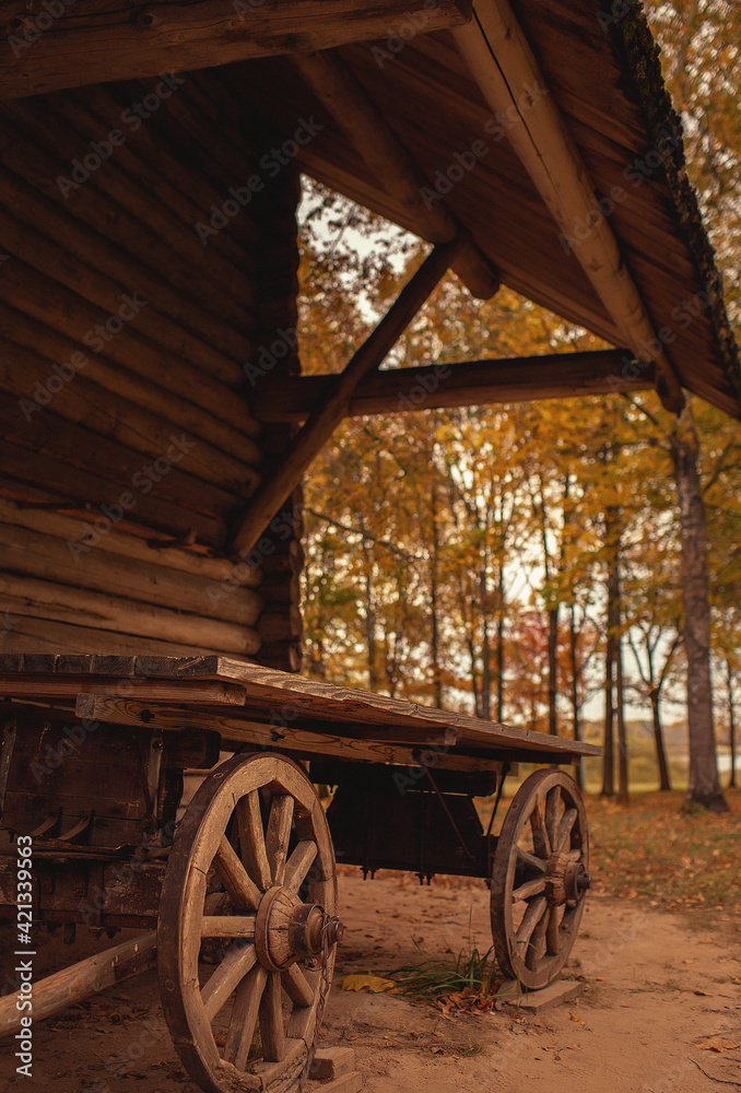 Fototapeta premium old wooden cart