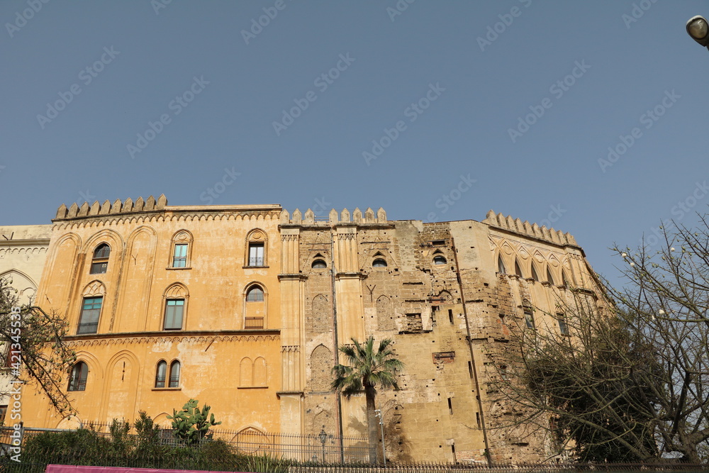 Palazzo Reale in park Villa Bonanno in Palermo, Sicily Italy
