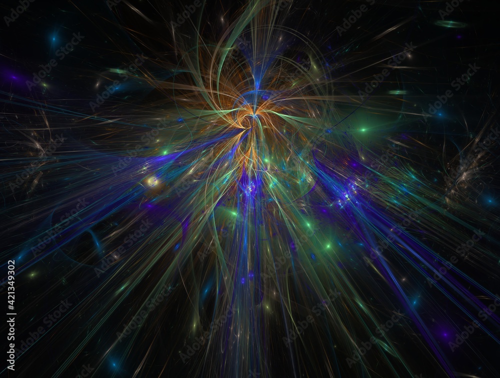 Naklejka premium Imaginatory fractal background generated Image