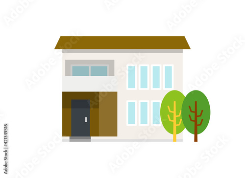 住宅　マイホーム　新築　家
Illustration of a house. House. Residence. my home.