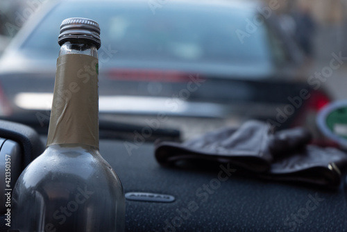 Bottle in car