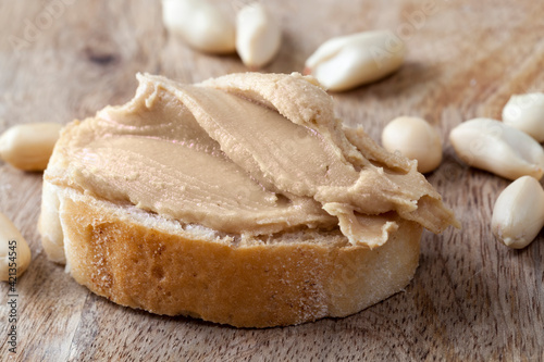 delicious peanut butter and white bread