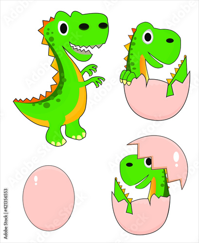 Cute dinosaur vector illustration. cute vector