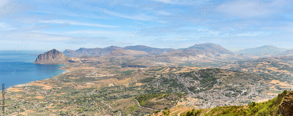 Panoramic view of western sicilian landscape