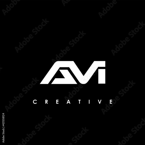 AVI Letter Initial Logo Design Template Vector Illustration