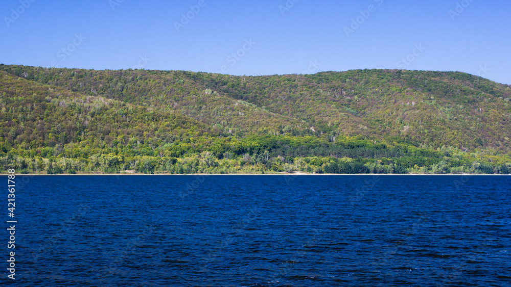 The Volga and the Zhiguli Mountains (the Samara bend), Samara region. The Volga and the Zhiguli Mountains (the Samara bend), Samara region.