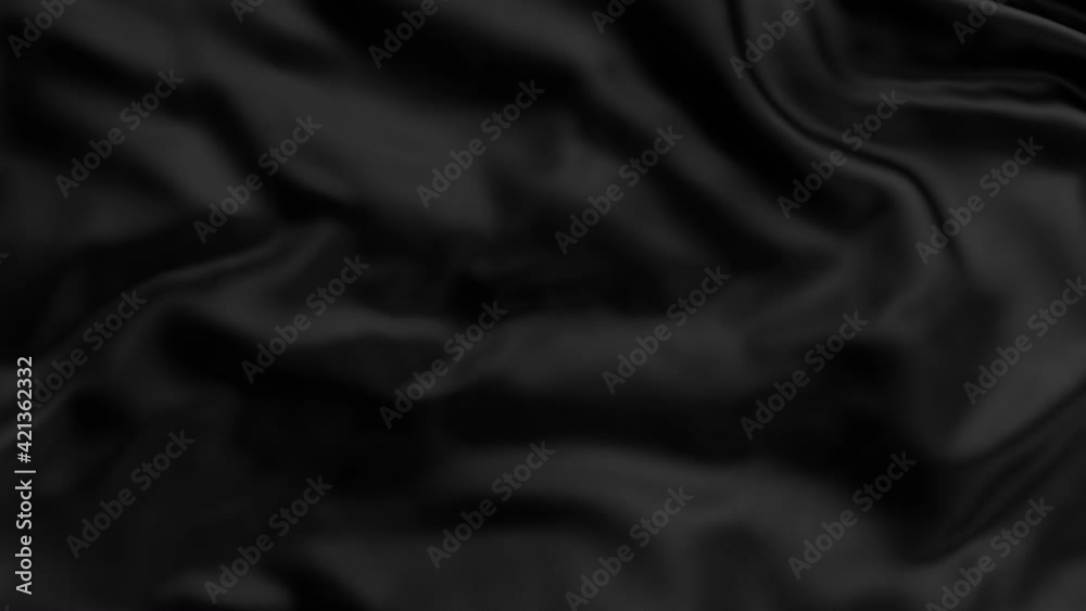 Smooth elegant black cloth movement background endless loop