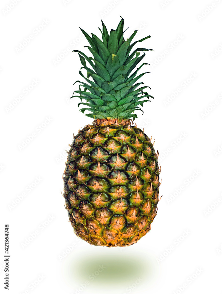 ananas pineapple fresh fruit, isolated on white ananas pineapple fresh fruit, isolated on white