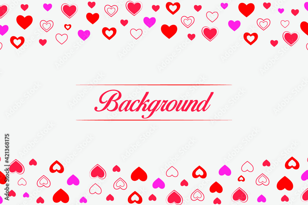 Decoration Card Background With Heart Shapes