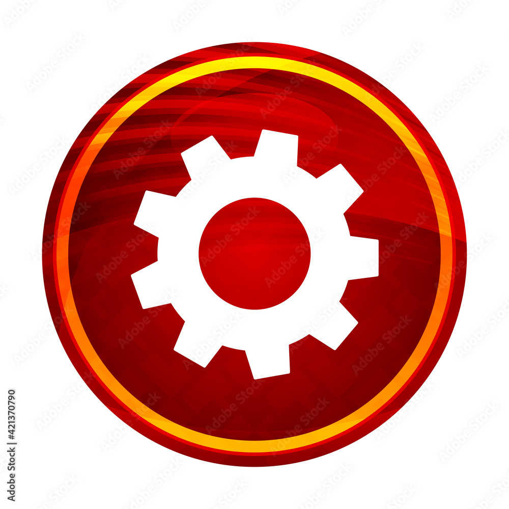Process icon creative red round button illustration design