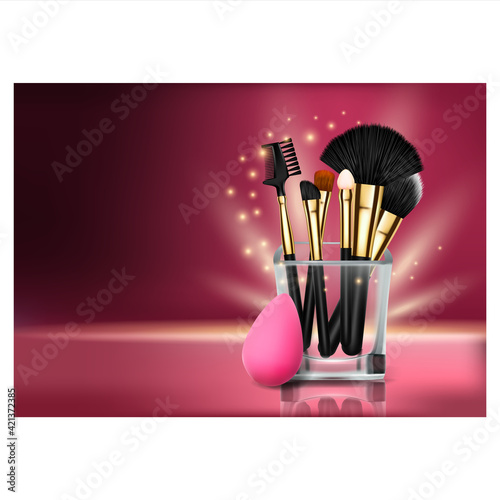 Salon Beauty Cosmetology Advertising Banner Vector Illustration