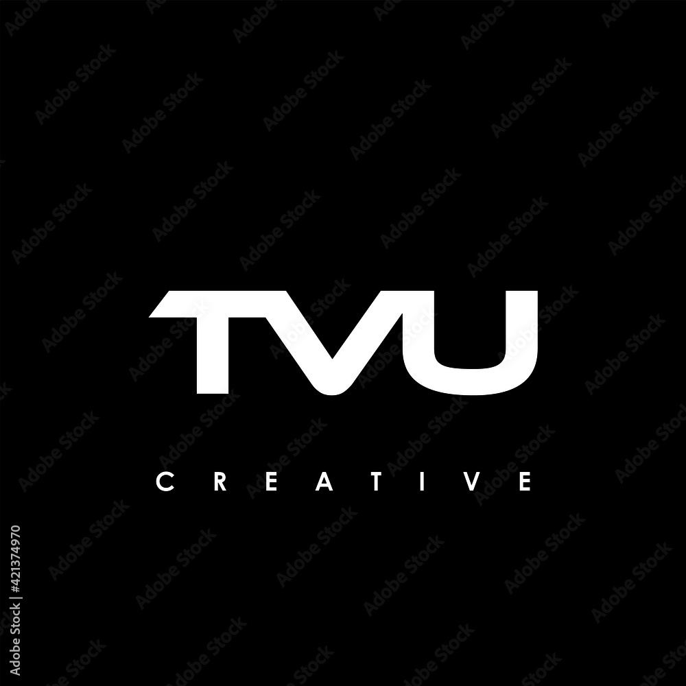 TVU Letter Initial Logo Design Template Vector Illustration