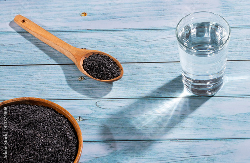 Tapet Granulated Activated Carbon for Water Filter - Text Space