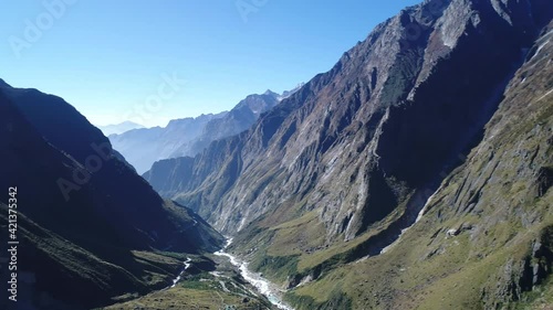 Ville de Badrinath état de l'Uttarakhand en Inde vue du ciel