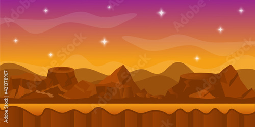  A night background flat illustration, premium download