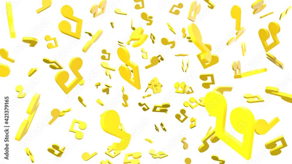 Yellow musical notes on white background.
Loop able abstract animation.
Yellow musical notes on white background.
Loop able abstract animation.