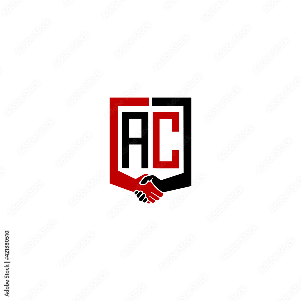 ac logo hand deal design vector icon ac logo hand deal design vector icon
