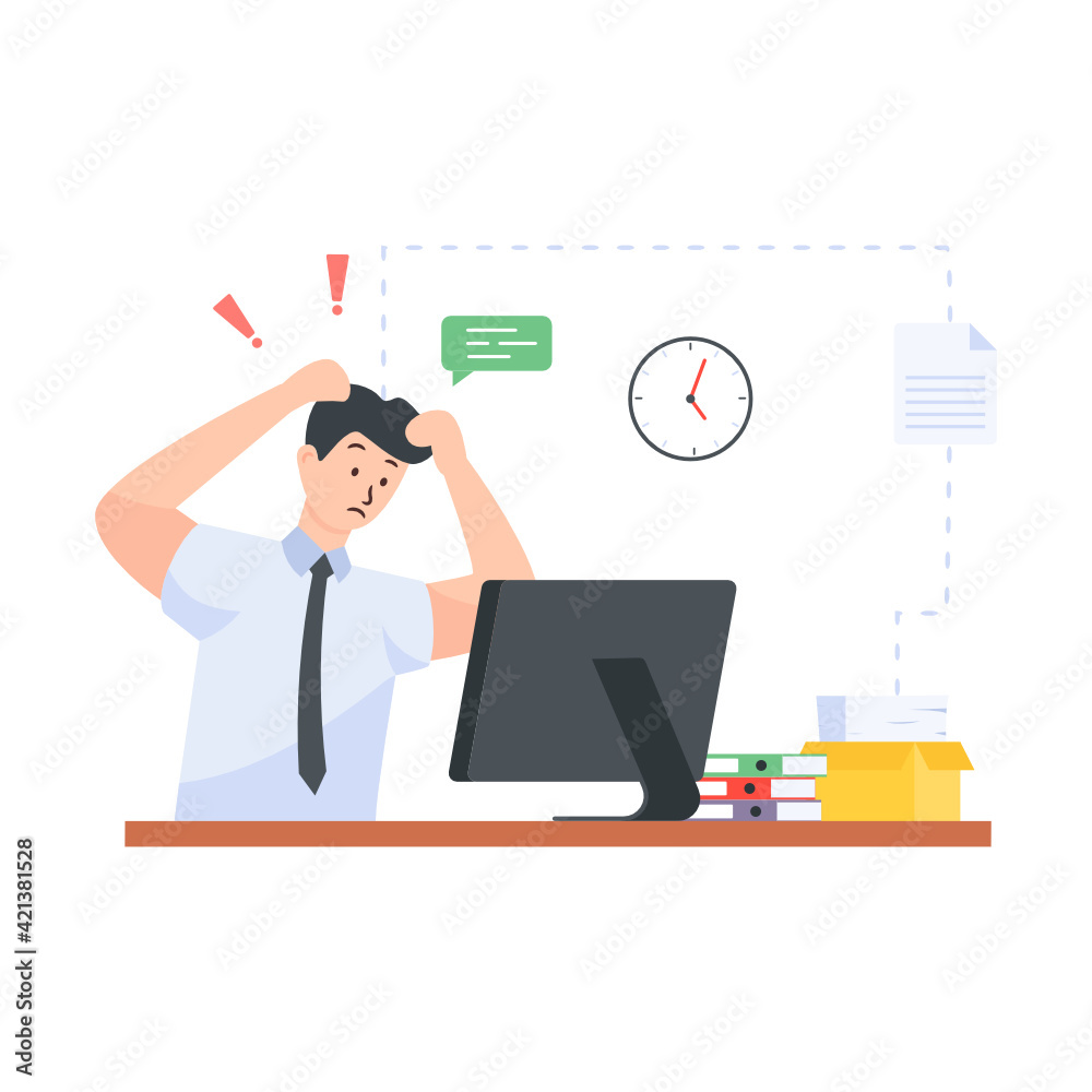 Sleep deprivation in flat editable illustration design
Sleep deprivation in flat editable illustration design