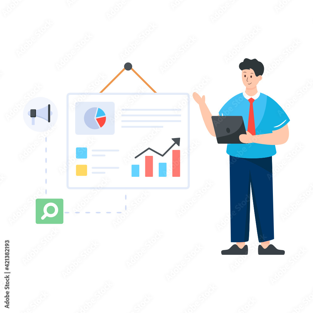 A marketing investment flat illustration, download now.
A marketing investment flat illustration, download now.