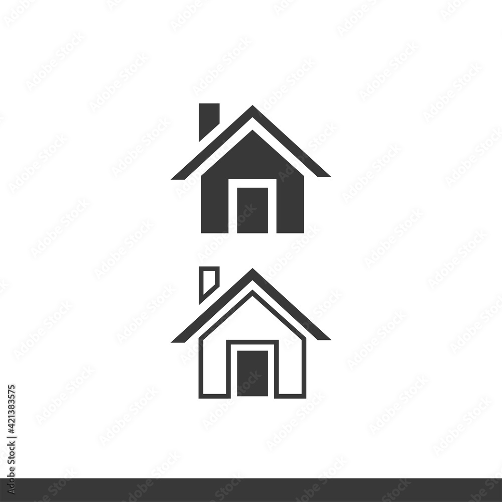 Set of Home Icons. House Icon vectors. Flat Illustration. Stay home. Set of Home Icons. House Icon vectors. Flat Illustration. Stay home.