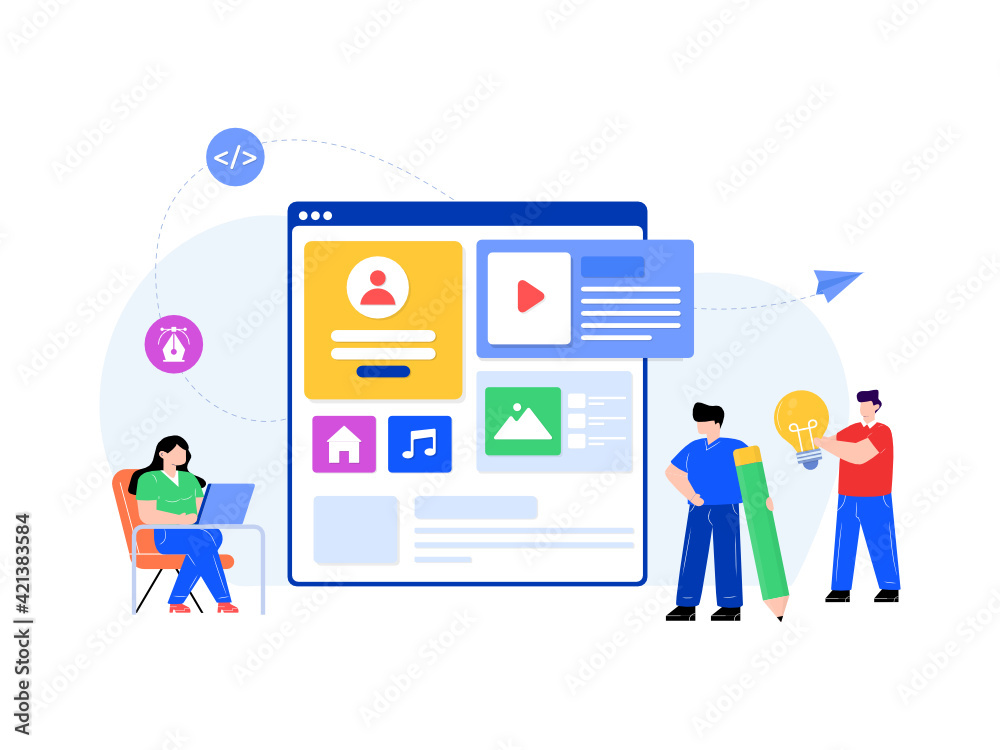 Digital marketing in flat illustration design
Digital marketing in flat illustration design