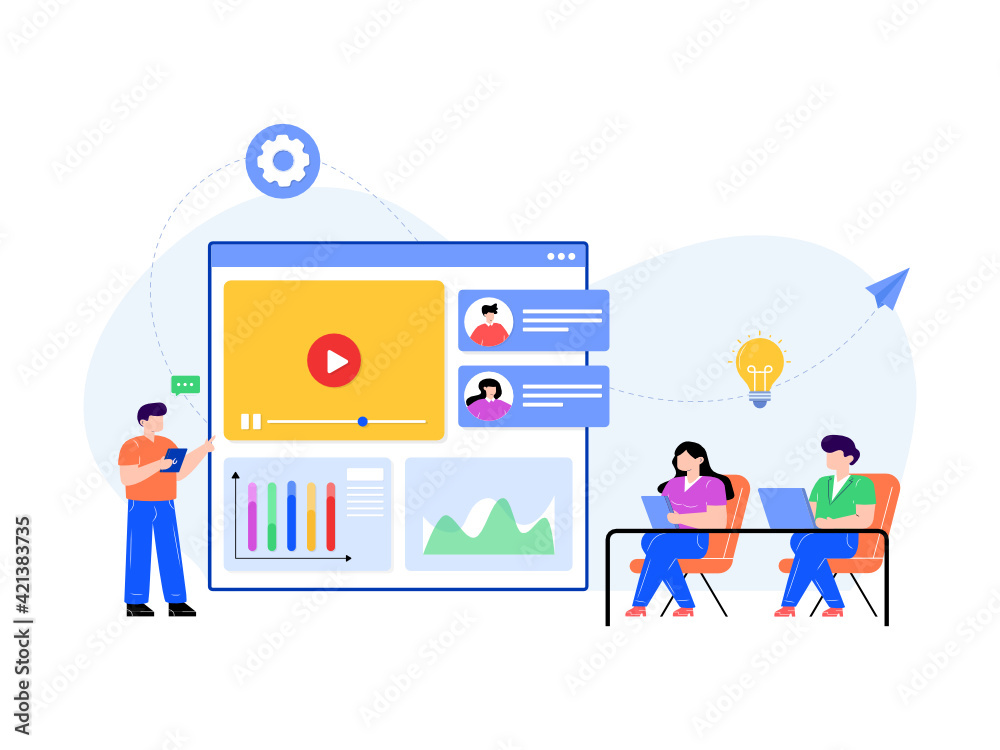 Digital marketing in flat illustration design
Digital marketing in flat illustration design
