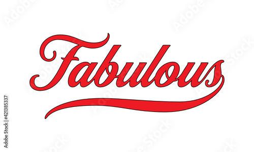 "Fabulous" typography with swash (SVG file)